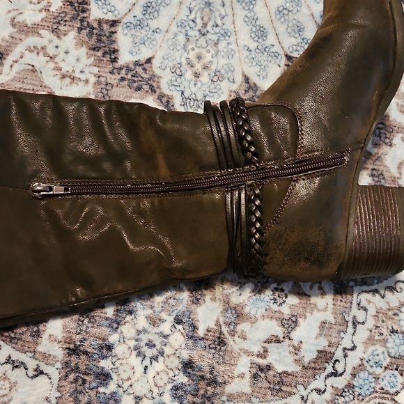 Nicole Dark Brown Riding Boots - Picture 13 of 14